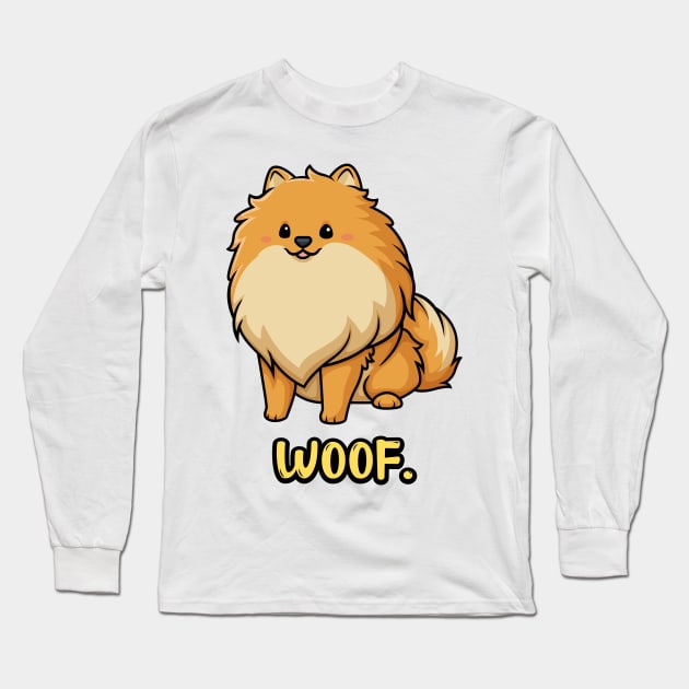 Chibi Kawaii Pomeranian Dog Long Sleeve T-Shirt by FoxyReign